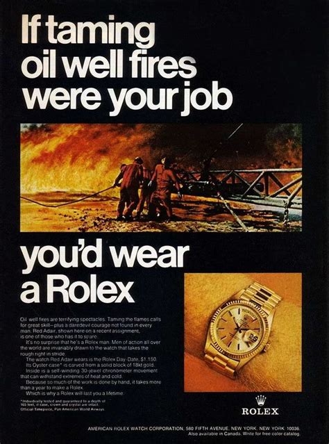 comercial rolex|Rolex ads from the past.